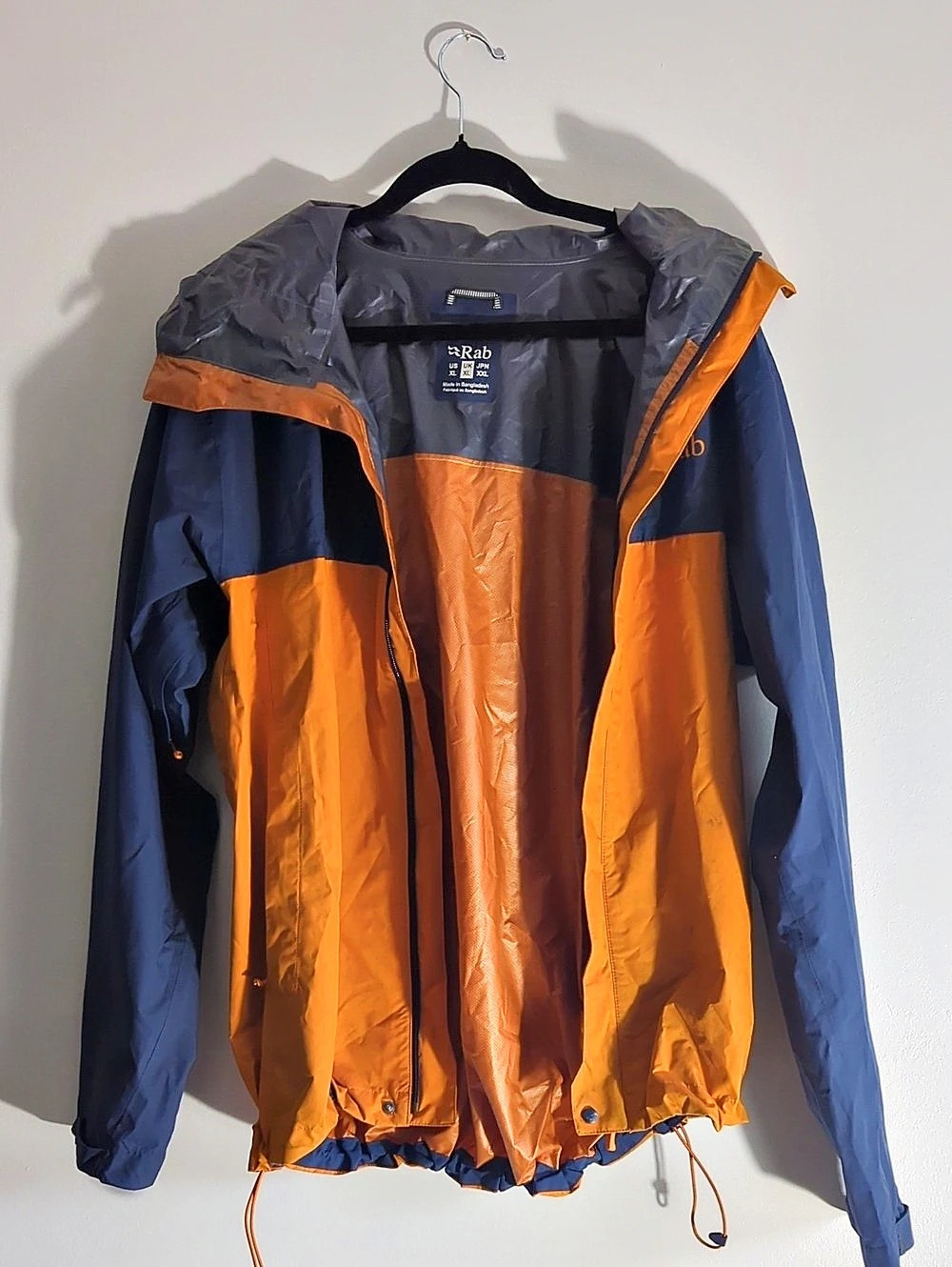 Rab Downpour Plus 2.0 Jacket Color Block Orange & Blue XL